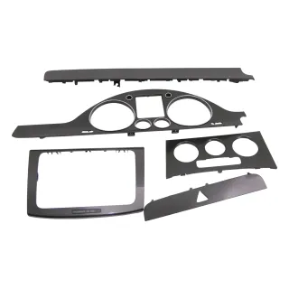 VW Passat 3C Mittelkonsole Verkleidung um Radio Klappe Abdeckung Dekor Carbon - Bild 1