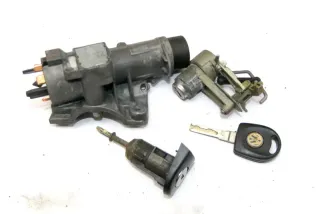 VW Golf 4 Limo Schloßsystem 1 Türschloß 1 Schlüssel Zündschloß Heckschloß OHNE - Bild 1