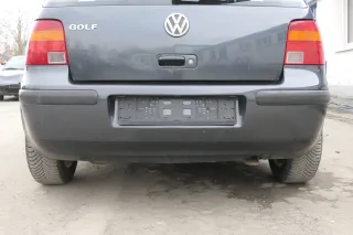 VW Golf 4 Limousine Stoßstange hinten Heckstoßstange Stoßfänger blau grau LC7V - Bild 1