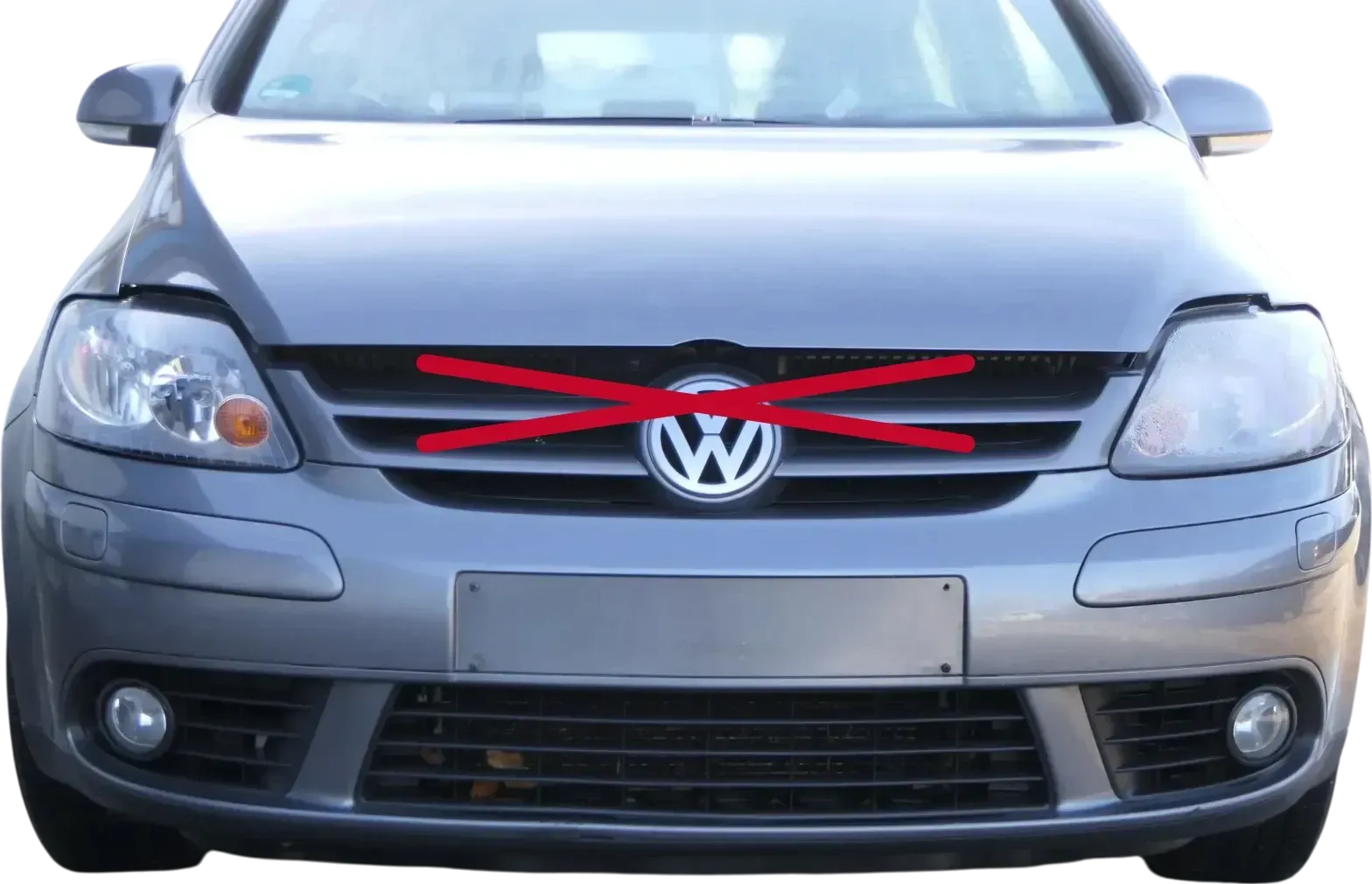 VW Golf 5 5M1 Plus Stoßstange vorne Frontstoßstange Stoßfänger grau LA7T SWR - Bild 1