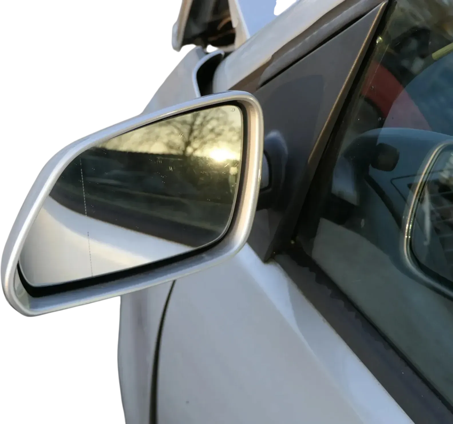 VW Polo 9N 9N3 mechanisch Spiegel Außenspiegel links vorne grau LA7W Blinker - Bild 1