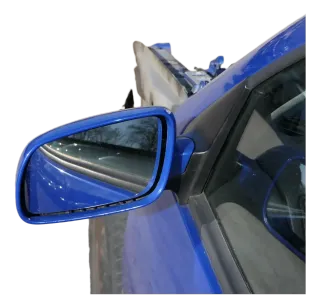 VW Golf 4 Bora elektrischer Spiegel vorne links Außenspiegel blau LW5Z & Glas - Bild 1