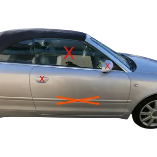 A4 8H 8E B6 B7 Cabrio Tür vorne rechts Beifahrertür silber LY7W -ohne Anbauteile - Bild 1