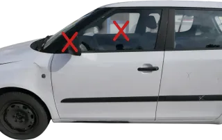Fabia 5J Kombi + Limo Tür vorne links Fahrertür - weiß LF9E -ohne Anbauteile - Bild 1