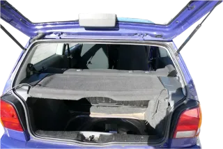 VW Polo 6N Hutablage Abdeckung Kofferraum off-black (schwarz) hinten - Bild 2