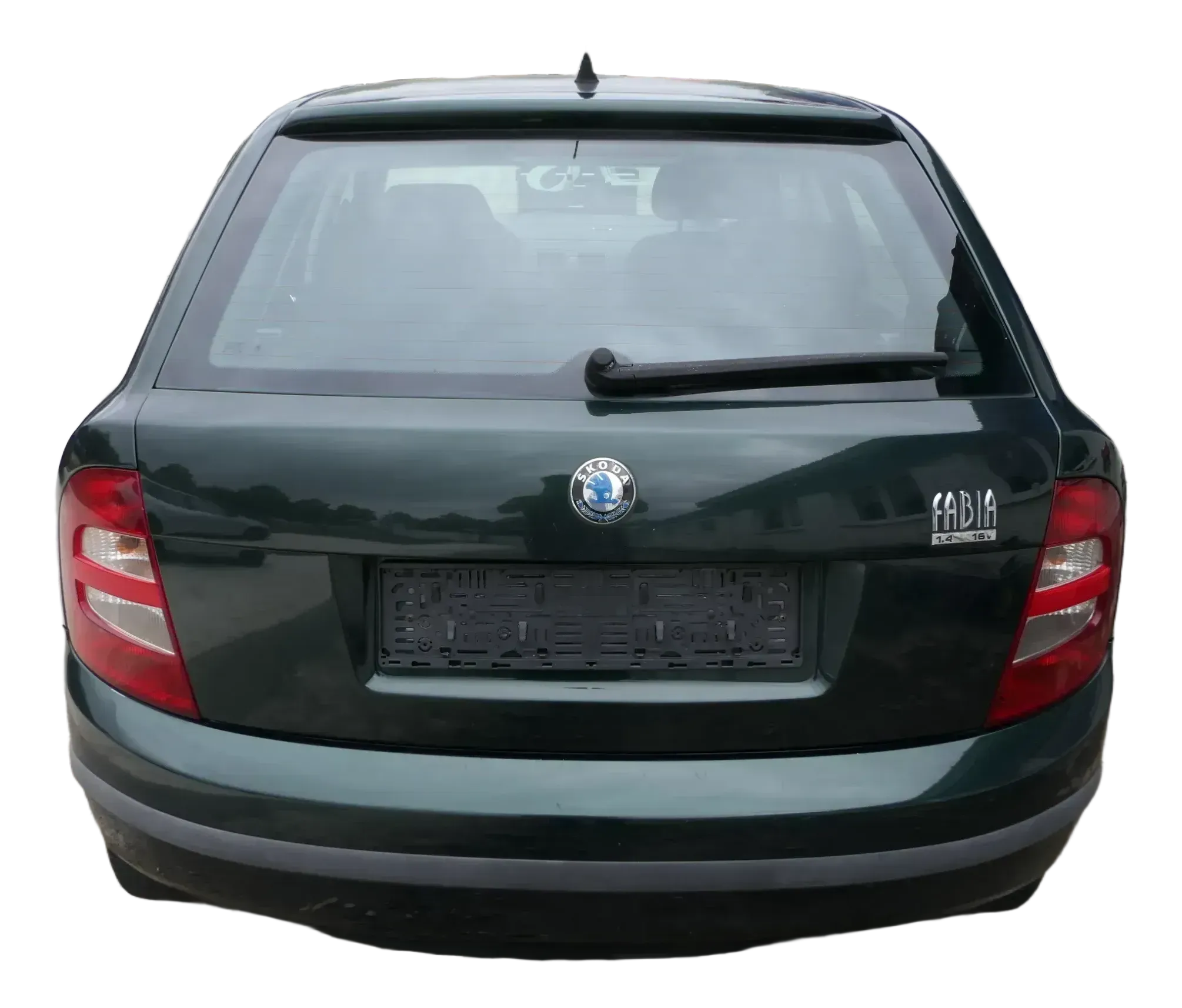 Fabia 6Y6 Schrägheck Heckklappe Kofferraumklappe hinten grün LF8T Scheibe - Bild 1
