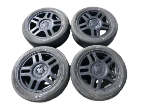 4x Golf 4 Alufelge Felge 205/55 R16 91V 1J0601025AC Ronal 2-4mm schwarz - Bild 1
