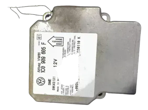 VW Golf 4 Bora Steuergerät Airbag Airbagsteuergerät 1C0909605F 01 002 Kopfairbag - Bild 1