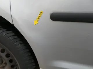 VW Caddy 3 2k Tür hinten rechts silber LA7W Schiebetür mit Scheibe - Bild 5