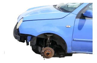 VW Lupo Kotflügel vorne links blau LR5A vorn - Bild 1