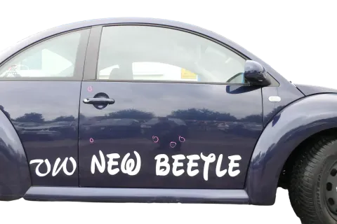 VW New Beetle 1C 9C Tür vorne rechts Beifahrertür blau LG5T -OHNE Anbauteil