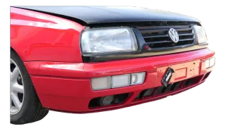 VW Golf 3 1H Grill Kühlergrill VW Zeichen Logo schwarz Grillleiste Leiste - Bild 2