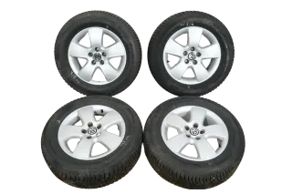 4x Golf 4 Bora Alufelgen Allwetterreifen 195/65 R15 Reifen 1C0601025F 7mm Felgen - Bild 1