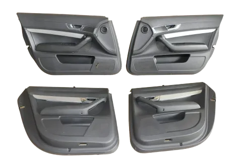 4x Audi A6 4F Türverkleidung Verkleidung Tür vorne hinten Leder S-line Sonnenrol