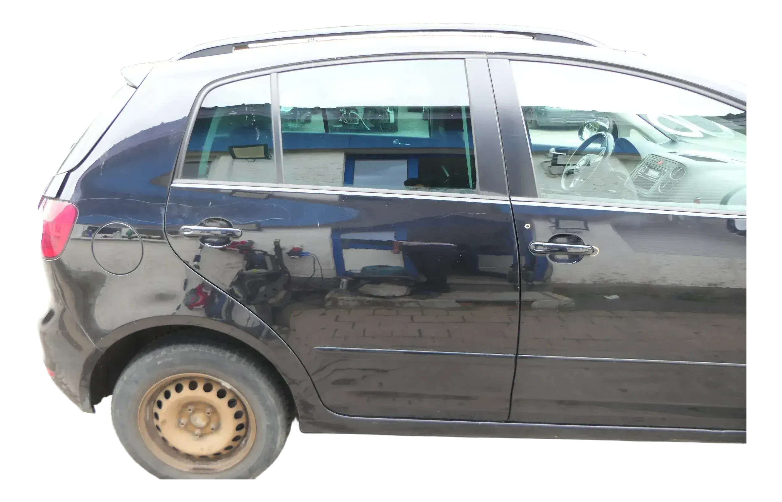 VW Golf Plus 5M 6 521 Türblatt Tür hinten rechts schwarz LC9X + Rahmen - Bild 1