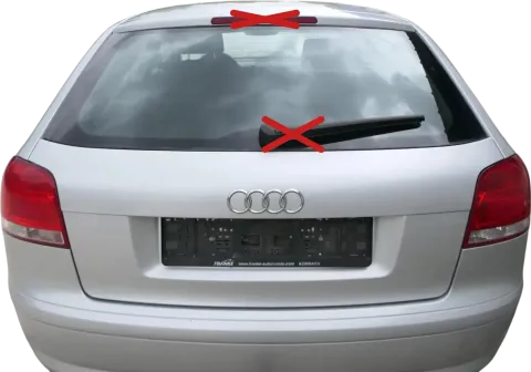 Audi A3 8P 2/3-Türer Heckklappe Klappe hinten grau silber LYXW 2/3-Türer Scheibe