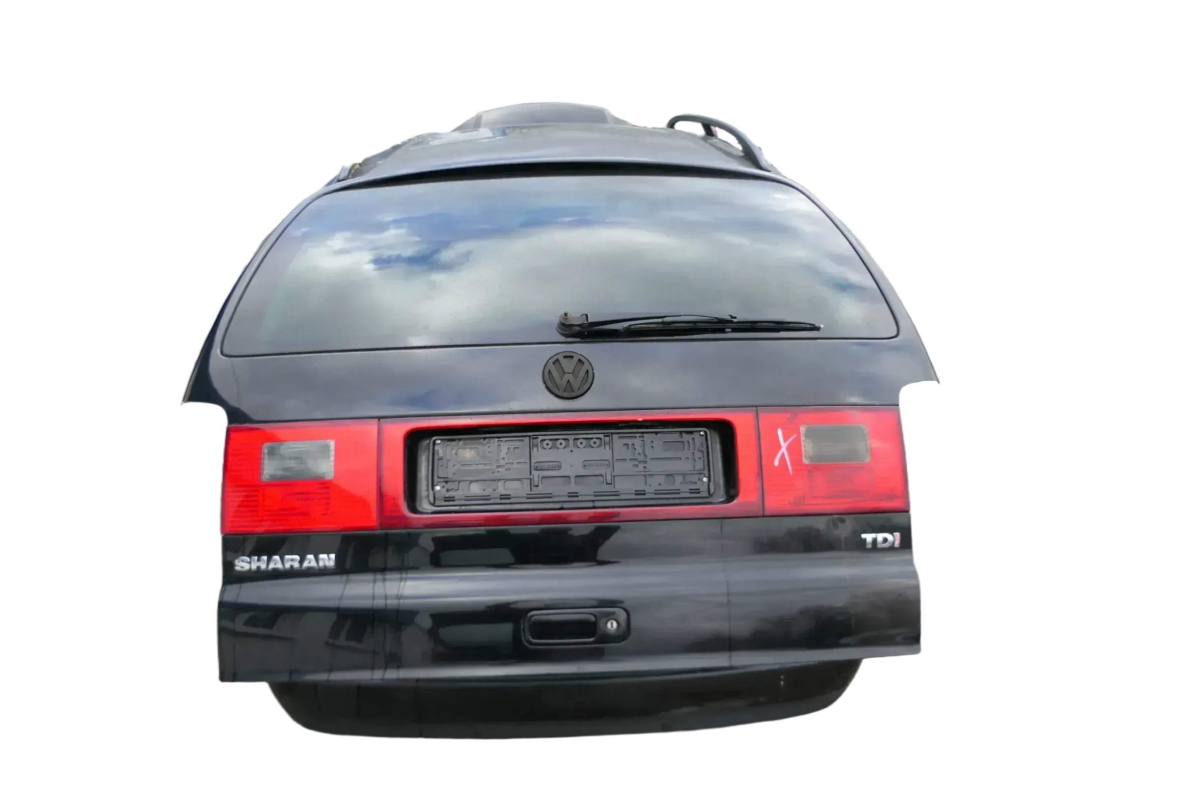 VW Sharan 7M 7M3 Heckklappe Scheibe Klappe hinten ab Bj.2000 schwarz L041 - Bild 1