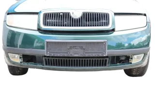 Skoda Fabia 6Y Stoßstange Stoßfänger vorne grün LF8C 2000-2004 - Bild 1