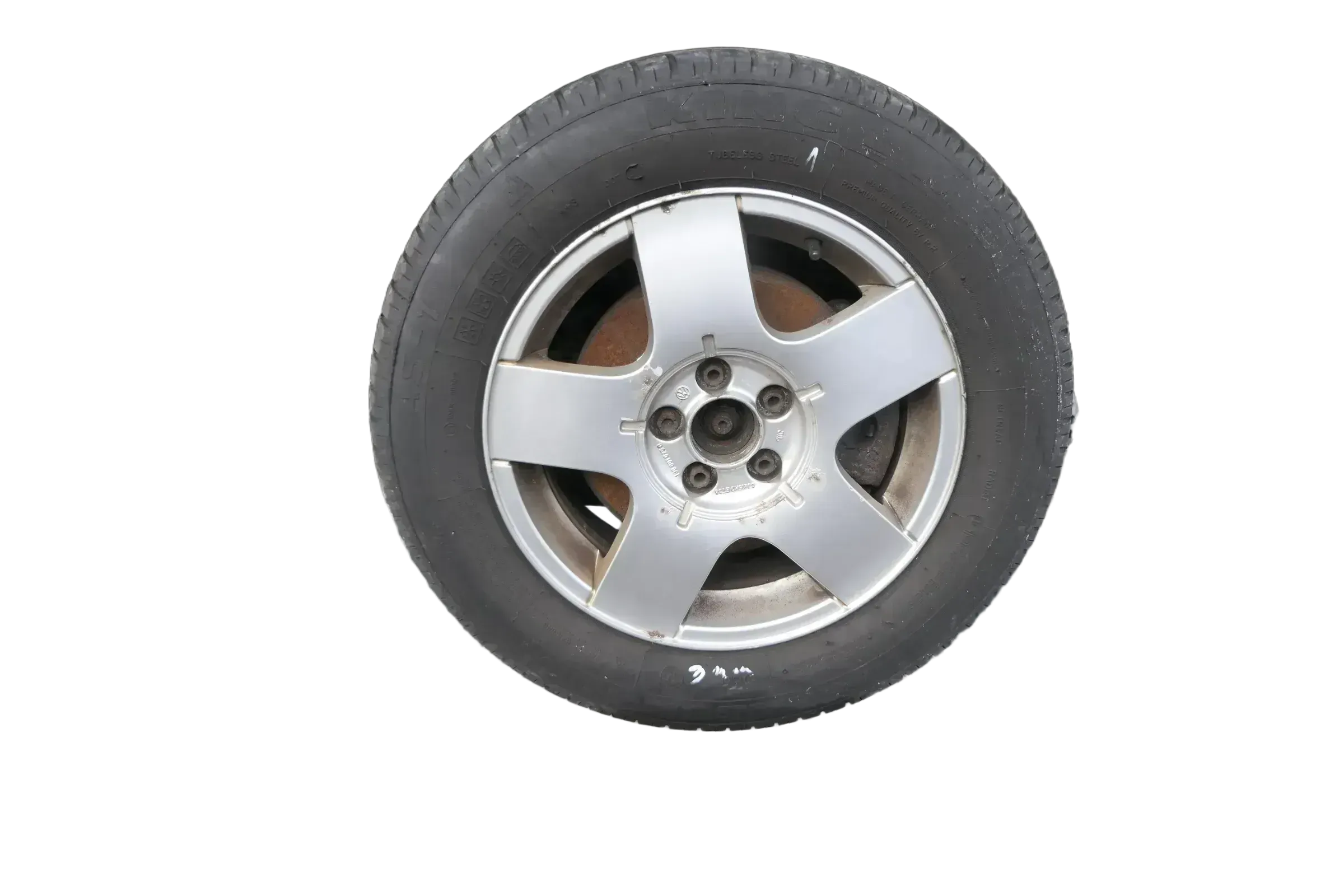 VW Golf 4 Beetle Alufelgen Felgen 195/65 R15 Allwetterreifen 1J0601025B 4-7mm - Bild 1