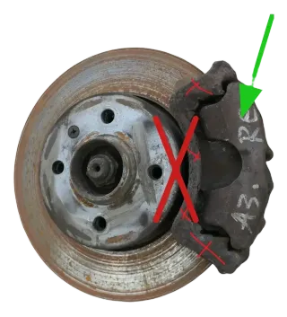 VW Golf 3 Bremssattel Lucas 54 rechts vorn 1H0615124BX TDI Automatik ADZ - Bild 1