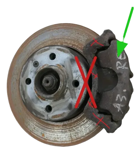 VW Golf 3 Bremssattel Lucas 54 rechts vorn 1H0615124BX TDI Automatik ADZ