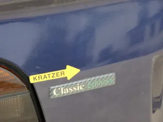 Golf 3 1E Cabrio Heckklappe Kofferraumklappe hinten Klappe blau LC5U ohneAnbaute - Bild 14