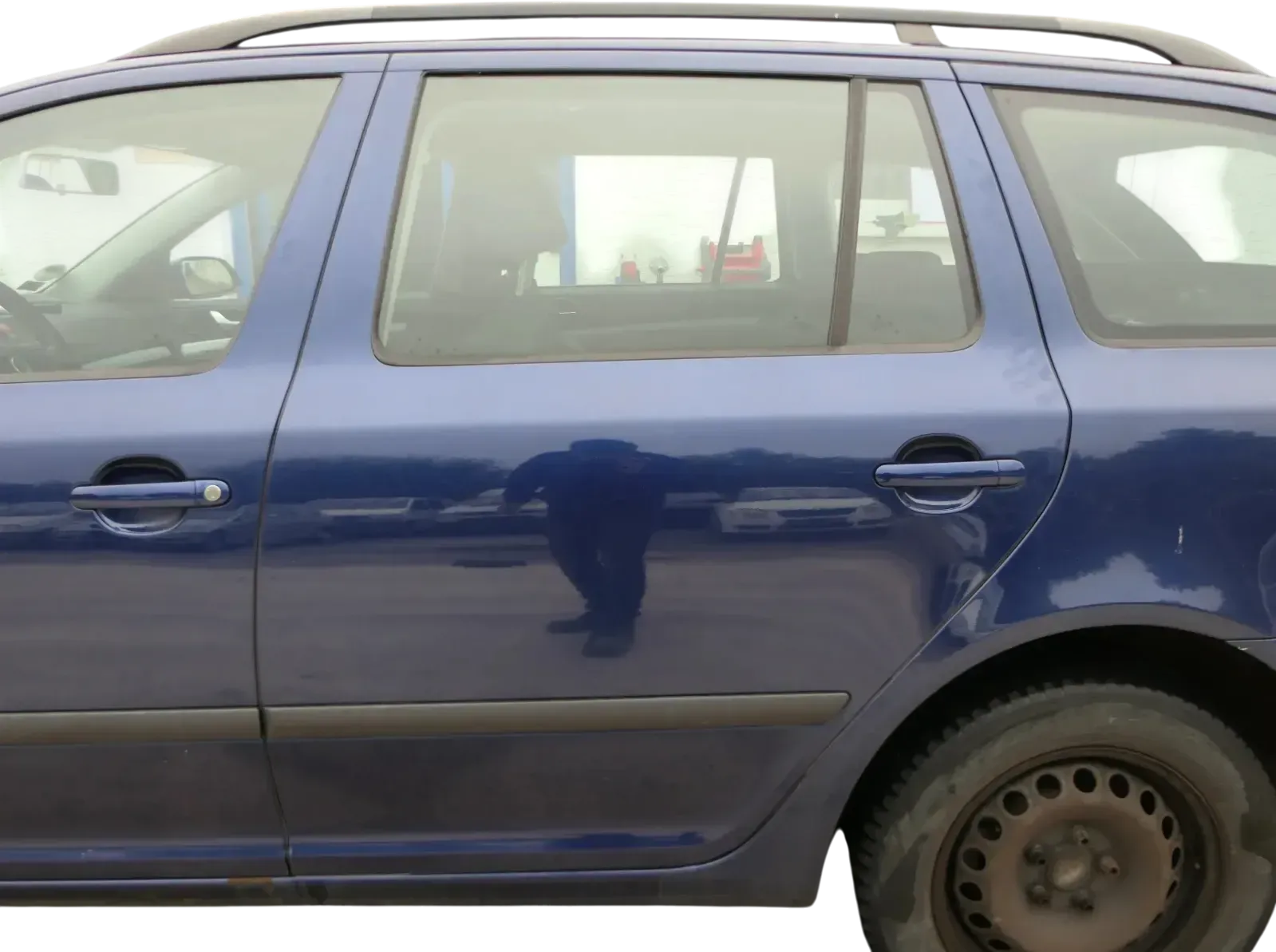 Skoda Octavia 1Z Kombi Tür hinten links blau LF5Q (ohneAnbauteile) - Bild 1