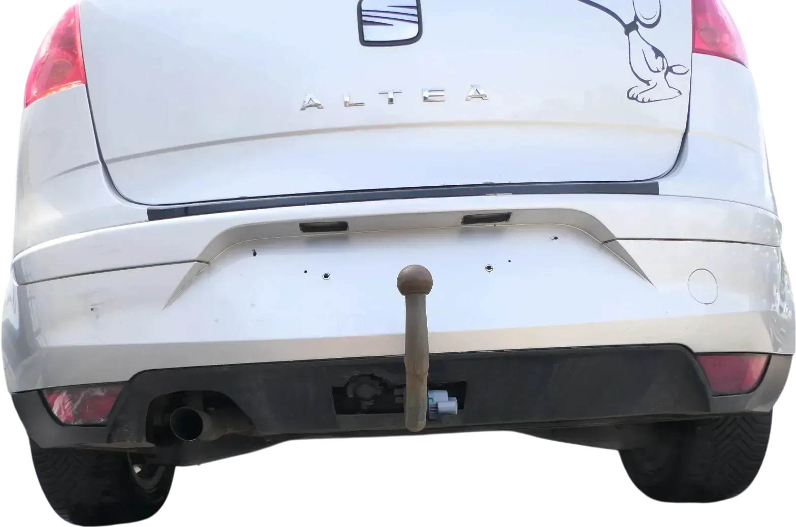 Seat Altea 5P Stoßstange hinten Heckstoßstange Stoßfänger grau silber LS7N - Bild 1