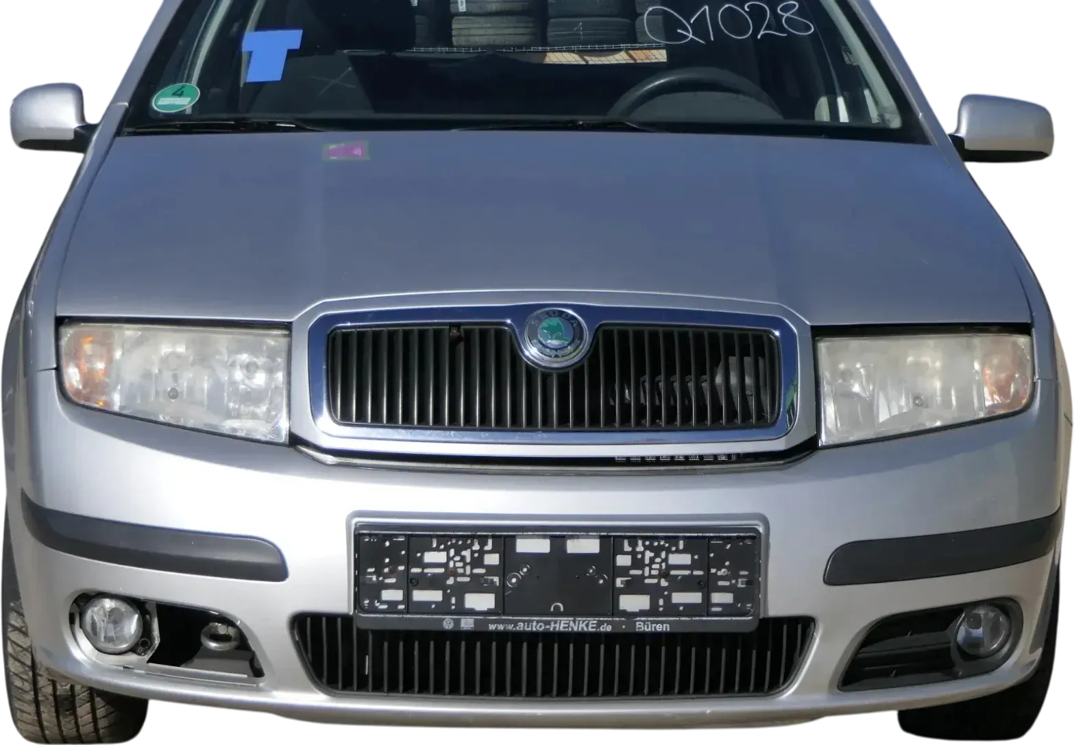 Fabia 6Y Stoßstange Stoßfänger vorne grau LF7T Facelift - Gitter NSW - Bild 1