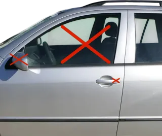 Fabia 6Y Kombi + Limousine Tür vorne links Fahrertür grau LF7T ohneAnbauteile - Bild 1