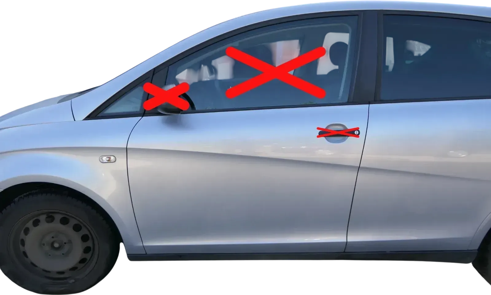 Seat Altea 5P XL Tür vorn links Fahrertür silber grau LS7Y - ohneAnbauteile - Bild 1