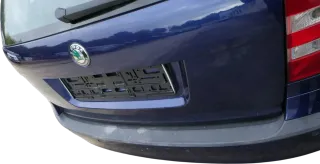 Skoda Octavia 1Z Combi Stoßstange hinten Heckstoßstange blau LF5Q Stoßfänger PDC - Bild 2