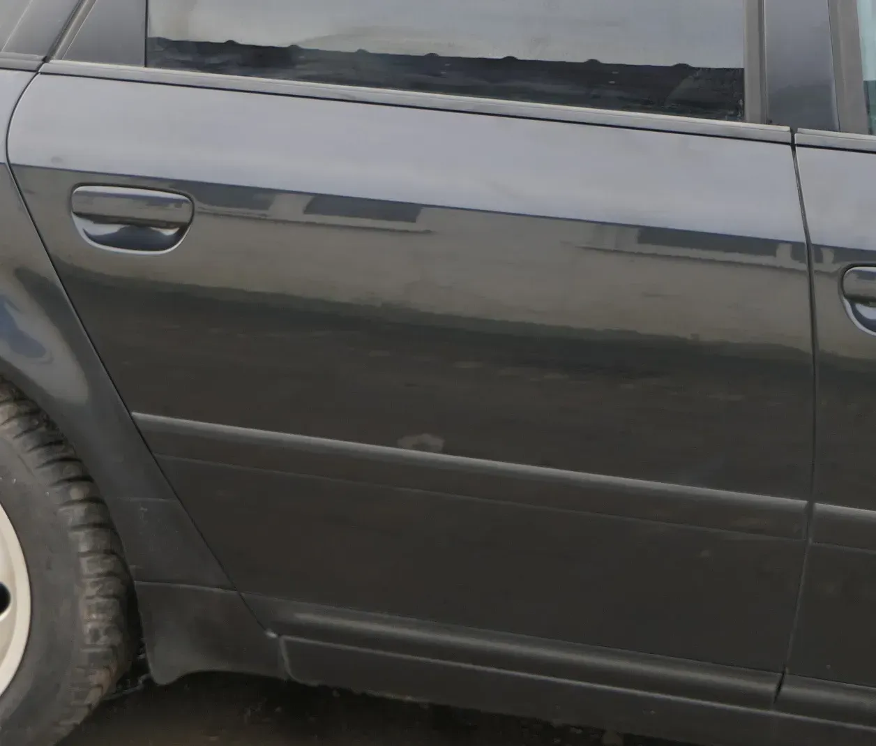 Audi A6 4B C5 Tür Türblatt hinten rechts nur Türblatt schwarz LZ9W-ohneAnbauteil - Bild 1