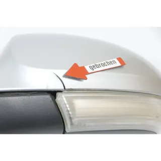 VW Passat 3C elektrischer Spiegel Außenspiegel links mit Glas Blinke silber LA7W - Bild 6