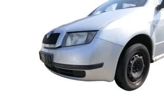 Skoda Fabia 6Y Stoßstange Stoßfänger vorne silber grau LF7T 2000-2004 - Bild 4