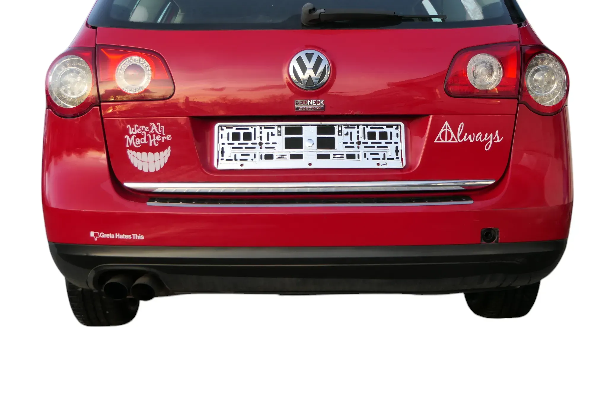 VW Passat 3C Kombi Stoßstange hinten Heckstoßstange Stoßfänger rot LY3D - Bild 1