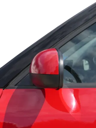 Skoda Fabia 5J mechanisch Spiegel Außenspiegel links mit Glas rot LF3K - Bild 5