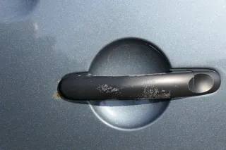 VW Caddy 3 2k Beifahrertür Tür hinten links grau LD7U Scheibe Schiebetür - Bild 5