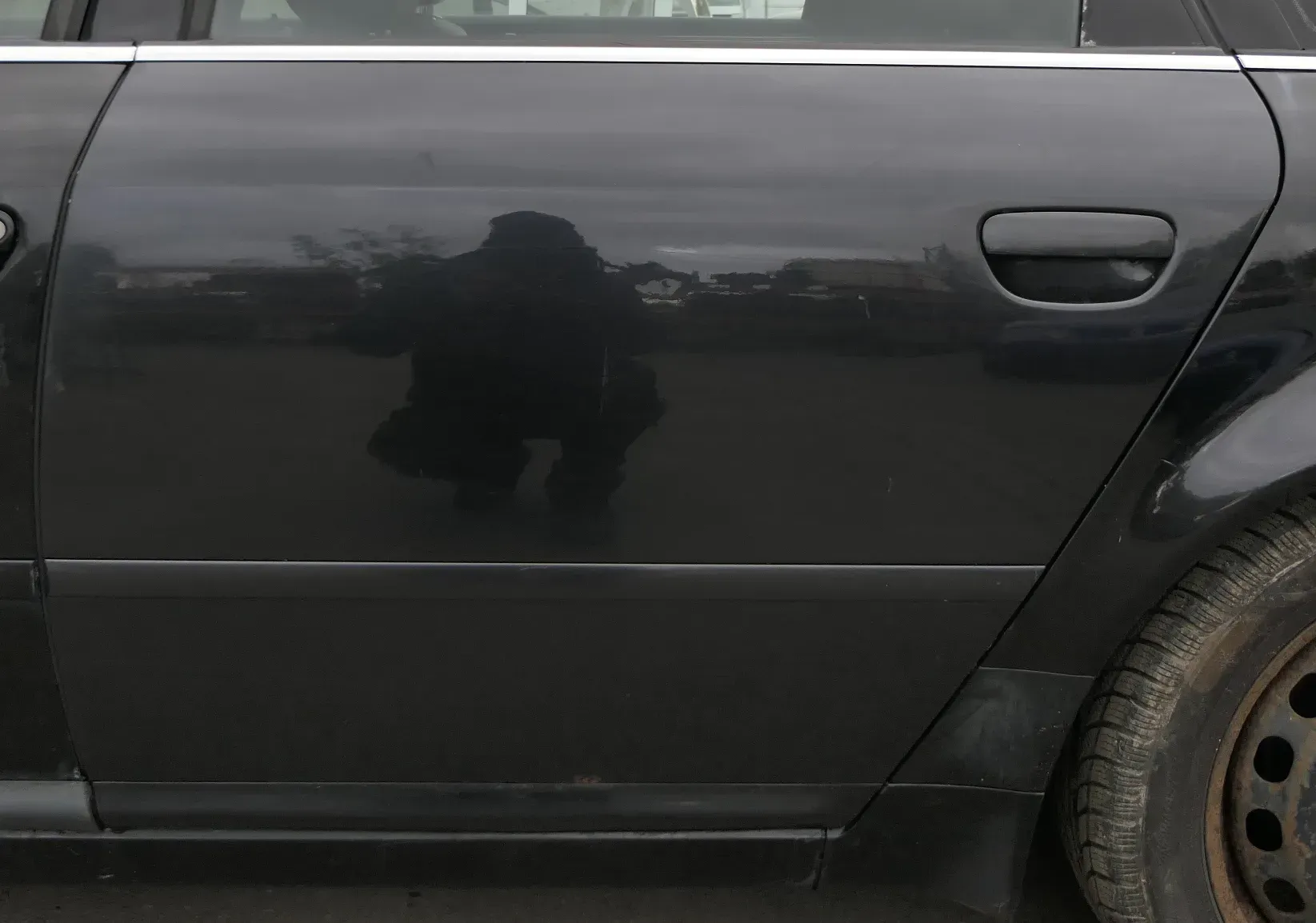 Audi A6 4B C5 Tür Türblatt hinten links schwarz LZ9W - Bild 1