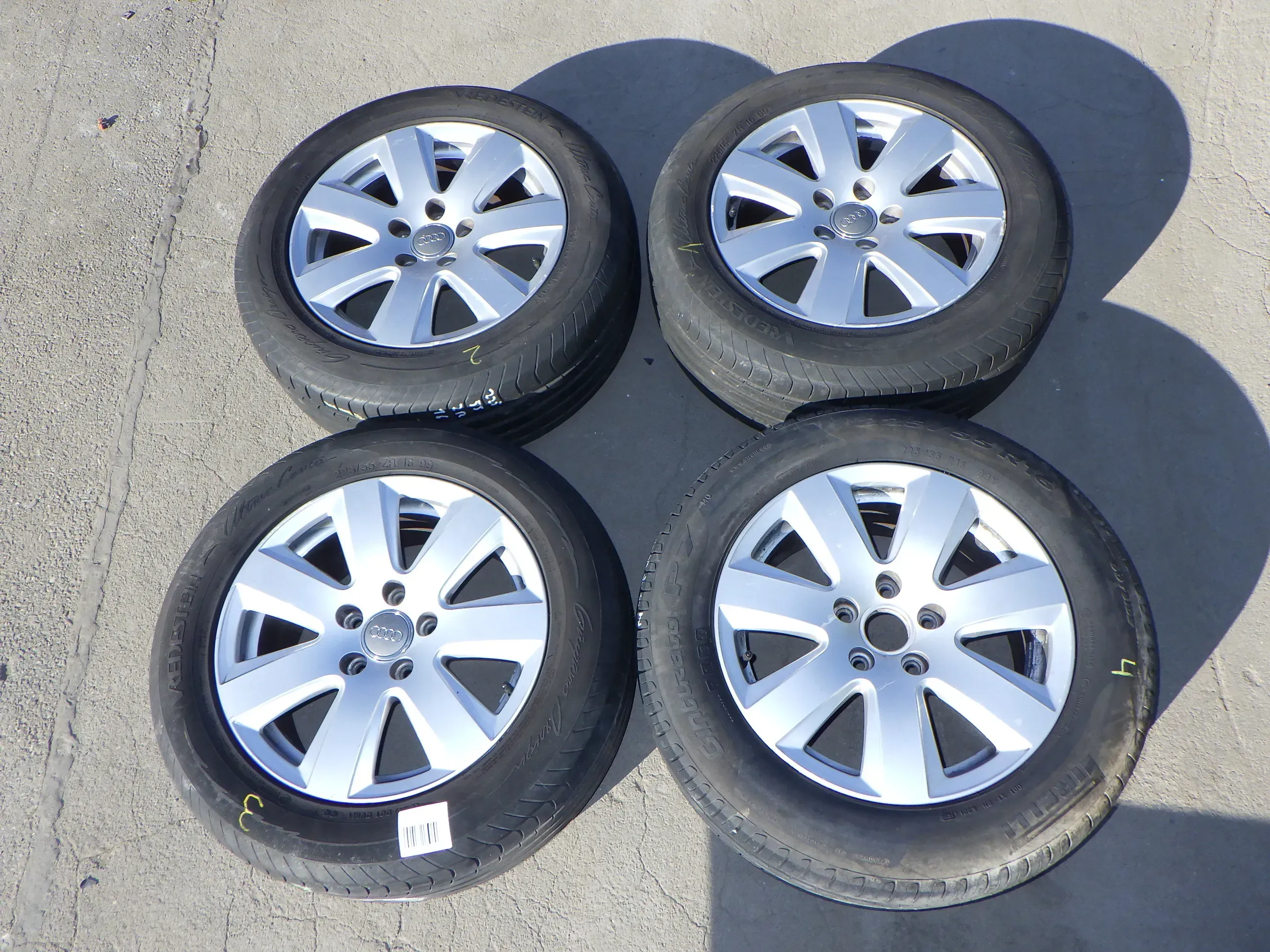 Audi A6 4F Alufelgen original 225/55 ZR16 99Y 7,5x16H2 ET45 Sommer 4,5-5,5mm - Bild 1