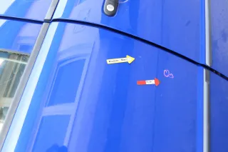 Skoda Fabia 6Y Limousine Schrägheck Tür hinten rechts blau LF5K - Bild 3