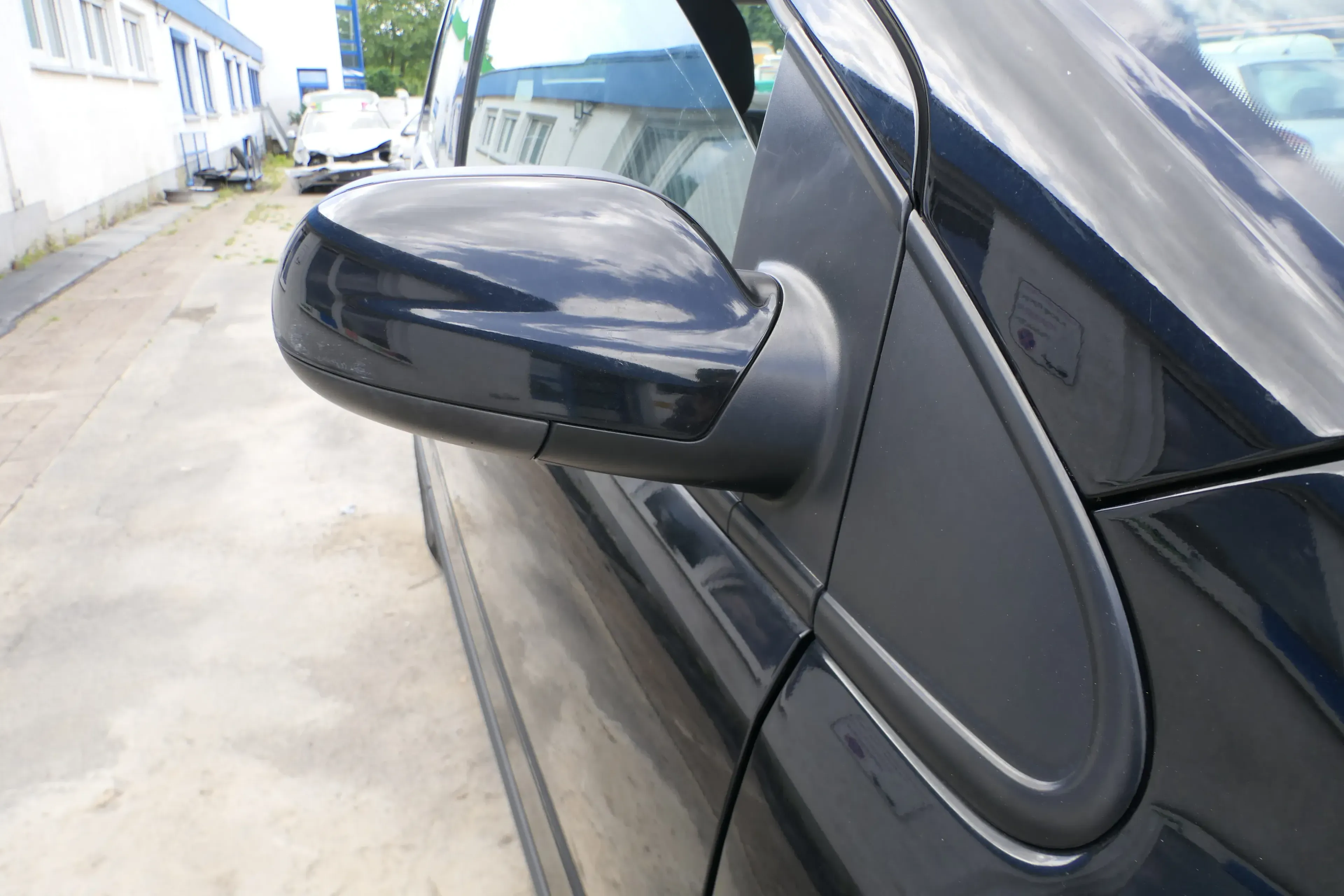 VW Fox 5Z mechanisch Spiegel Außenspiegel + Glas rechts schwarz L041 elektrisc - Bild 1