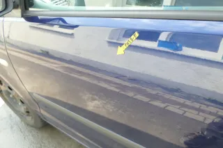 VW Polo 9N 9N3 Tür vorne links Fahrertür 2/3-Türer blau LB5N ohneAnbautei - Bild 4