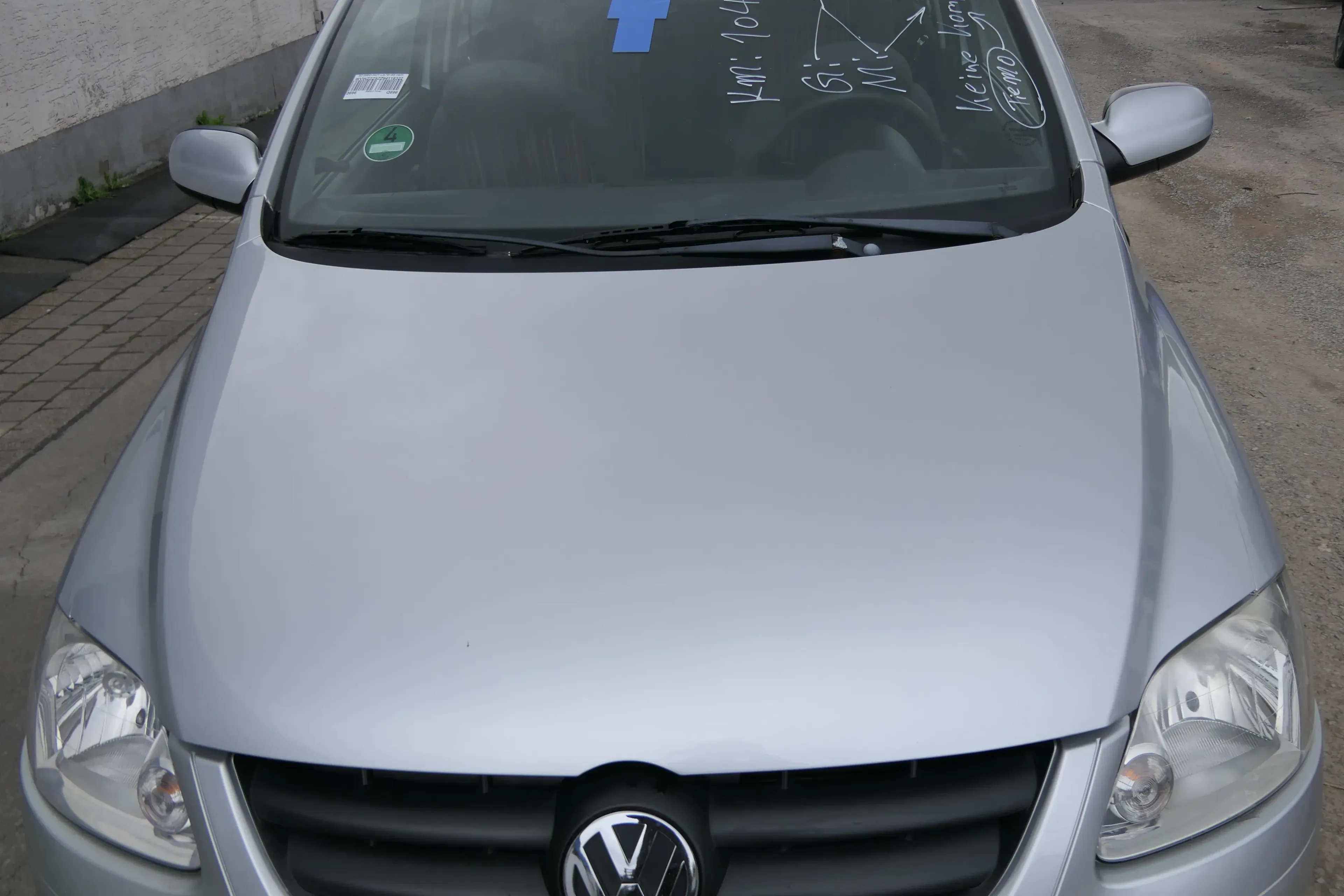 VW Fox 5Z Motorhaube Klappe vorn vorne Haube silber LA7W - Bild 1