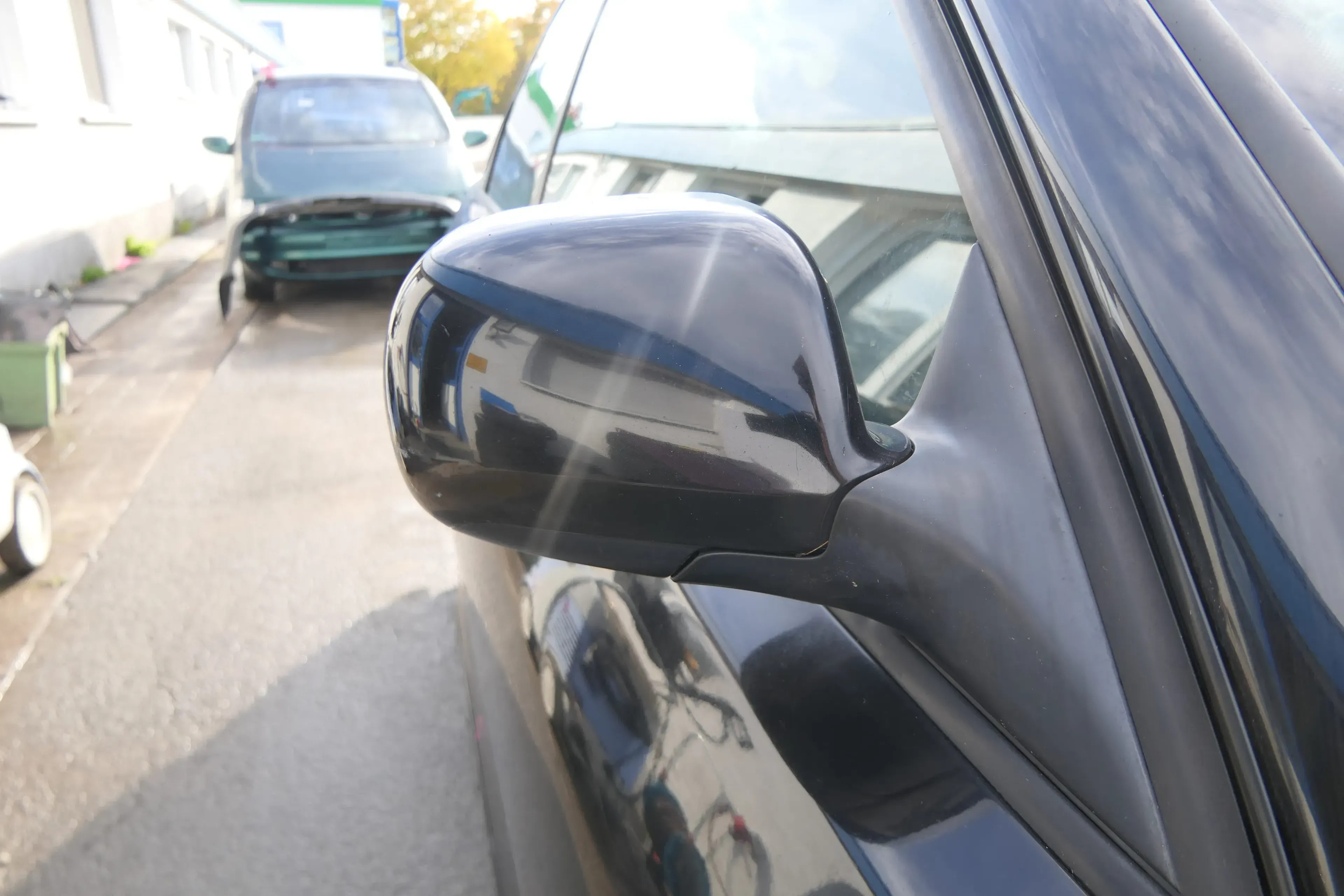 Audi A4 B5 8D Spiegel Außenspiegel rechts elektrisch schwarz LY9B + Glas - Bild 1