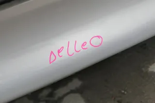 VW Polo 6N Stoßstange hinten 2-geteilte Heckstoßstange silber LB7Z Stoßfänger - Bild 8