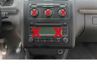 VW Touran Blende MIttelkonsole um Radio Abdeckung 1T0858071L/G schwarz - Bild 1
