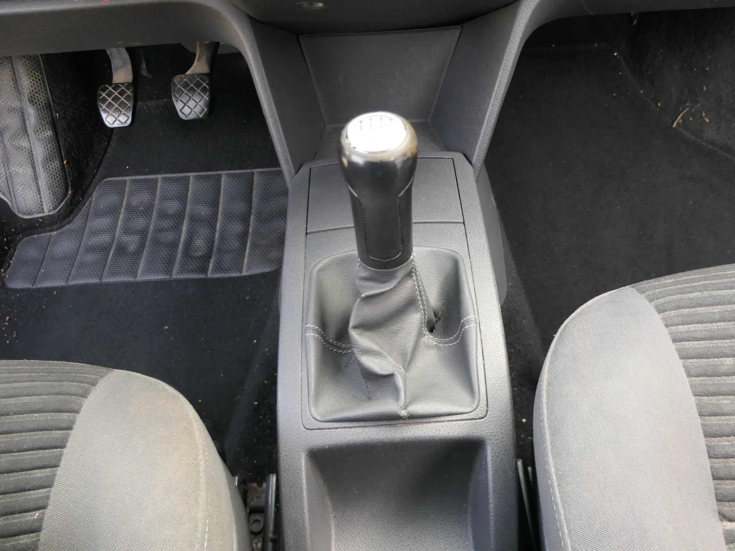 VW Polo 9N 9N3 Schaltknauf Schaltsack Schaltung 6Q1711113G Leder schwarz - Bild 1