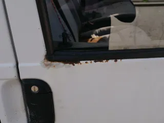 VW T4 Tür vorne rechts weiß R902 Beifahrertür Caravelle 7D0831056C ohneAnbauteil - Bild 3