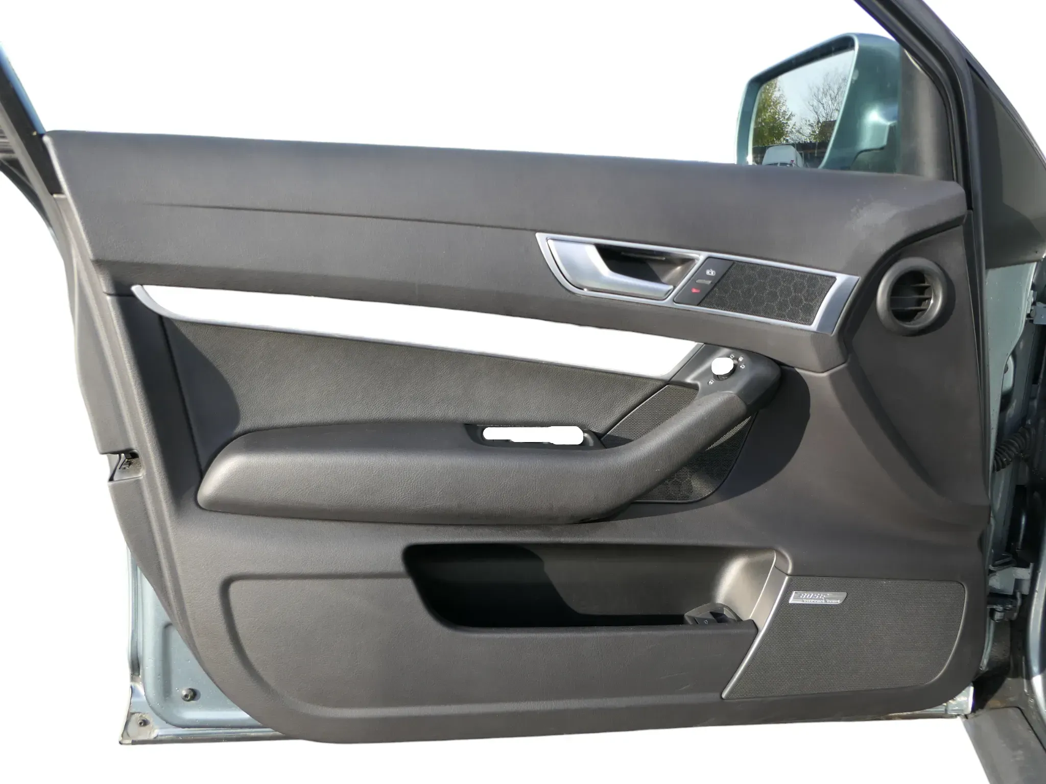 1x A6 4F Türverkleidung Verkleidung Tür vorne links schwarz Leder - Bose - Bild 1